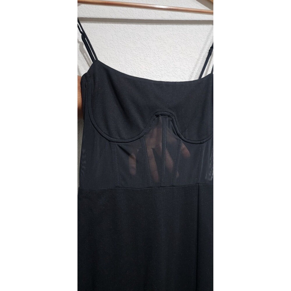 NBD Revolve Eileen High Slit Adjustable Spaghetti Strap Long Gown Black Womens M - Picture 9 of 16